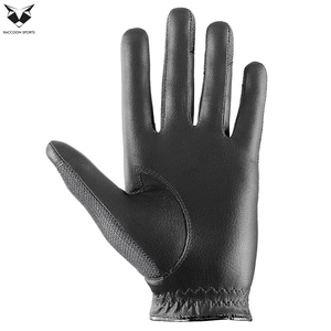 Guantes de Montar a Caballo de Cuero Genuino Negro, Talla L, Producto de Última Moda, Transpirables - Product Image 3