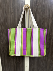 Bolsa de Compras Clásica Tejida Reciclada Ecológica Ellora, Personalizable, a Rayas, Resistente, Reutilizable, Ligera - Product Image 4