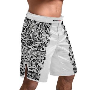 Pantalones cortos MMA para hombre, con estampado, cintura elástica, para entrenamiento en gimnasio, kickboxing, ligeros, de secado rápido, coloridos, para artes marciales mixtas. - Product Image 4