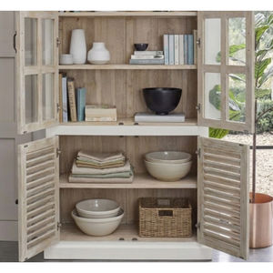 Armoire autoportante portable en bois de manguier massif de style indien pour la maison, la cuisine, le rangement décoratif, les restaurants et l'usage domestique - Product Image 3