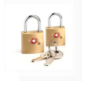 Brass Traditional Gold-Plated Pass Lock 2 Keys Travel Bag Gym Locker Large Rounded Silver Briefcase Small Luggage ZARA - Product Image 1