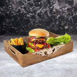 New Arrival Hand Carved Trays Mango Wood Tray With Handle for Hotels & Restaurants Use Wholesale Price for Online Sellers - Product Image 4