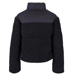 Custom Unisex Hooded Eco-friendly Polyester/Nylon Full Zip <b>Sherpa</b> <b>Fleece</b> Winter Jacket Casual Design Long Sleeve Oversized Front - Product Image 3