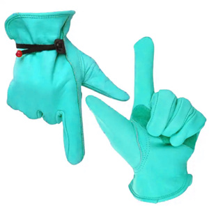 Best Performance Cowhide Grain Leather Safety <b>Gloves</b> Fireproof Abrasion Resistant Heavy Duty General Purpose Anti-Slip Durable - Product Image 5