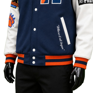 Blouson Bomber Classique Homme Style Universitaire avec Broderies Personnalisées, Col Montant, ODM, Écologique, Respirant, Vêtement d'Extérieur Hiver - Product Image 4