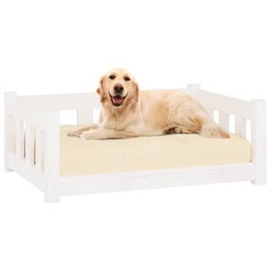 Letto per cani in legno massello di pino 29.7 bianco \ "x21.9 \" x11 \ "comode cuccia - Product Image 3