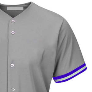 High Quality Polyester Baseball Jersey with Lavender Pinstripe <b>Pants</b> Full Button Design Patterned Sleeves White <b>Pants</b> Set Unisex - Product Image 6