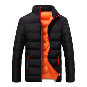 New Men's Winter <b>Parka</b> <b>Jacket</b> Warm Outerwear Stand Collar Slim Casual Windbreaker Quilted Design <b>Waterproof</b> Corduroy Durable - Product Image 4