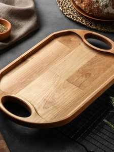 Plateau de service en bois d'acacia fait main, plateau moderne et écologique pour servir des charcuteries, des fromages et des en-cas - Product Image 3
