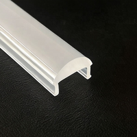 Lentille linéaire PC pour bande lumineuse LED, lentille optique extrudée plano-convexe à haute transmission, garantie 5 ans, usine OEM