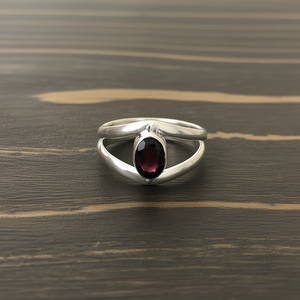 Designer <b>Garnet</b> Fine <b>Ring</b> 3.1 Grams Weight - Product Image 3