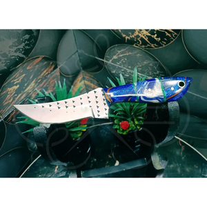 Cuchillo de caza de acero hecho a mano con mango de resina, raspador de herrador, cuchillo de vaquero - Product Image 1