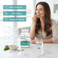 Kangherb OEM Private Label Vegan NR (Nicotinamide Riboside) 500mg Capsules pour soutenir l'énergie cellulaire et la vitalité quotidienne