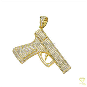 Custom Statement Pendant In 925 Sterling <b>Silver</b> With Premium Moissanite Diamond Stone Setting - Product Image 3