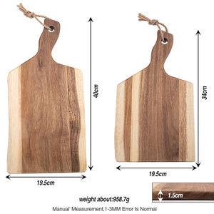 Planche à découper en bois pour charcuterie avec poignée, écologique, passe au lave-vaisselle, épaisseur 1,5 cm, usage domestique - Product Image 1