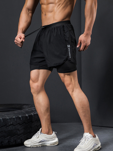 Wholesale Running Wear <b>Men</b> Polyester Custom <b>Compression</b> Sweat Training Workout Fitness Athletic Sports Running Gym <b>Shorts</b> - Product Image 3