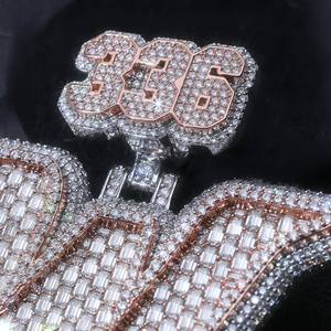 จี้ฮิปฮอปแบบสั่งทำสำหรับผู้ชาย ประดับเพชรโมอิสซาไนต์ VVS เงินแท้ 925 รูปตัวอักษร ตัวเลข ชื่อ หรือโลโก้ - Product Image 6