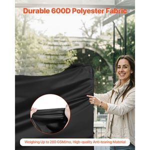 Copertura per Barbecue da 66 Pollici Resistente all'Acqua, allo Sbiadimento e alle Intemperie con Maniglie in Poliestere 600D per Griglie da Esterno - Product Image 2
