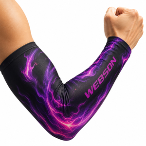 Manguitos de Ciclismo Webson con Estampado de Llamas, Protección Anti-UV, Transpirables, de Secado Rápido, Color Degradado, Unisex, para Deportes al Aire Libre - Product Image 6
