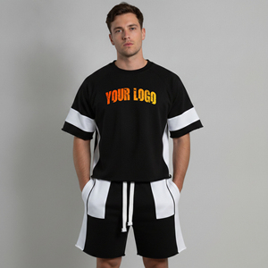 ชุดเสื้อยืดและกางเกงขาสั้นผู้ชายแบบสองชิ้น รุ่นใหม่ แฟชั่นทันสมัย เป็นมิตรกับสิ่งแวดล้อม ระบายอากาศได้ดี ใส่ได้สองด้าน เหมาะสำหรับฤดูร้อน - Product Image 6