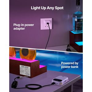 Espositore per Whisky a 2 Livelli da 30 Pollici con Illuminazione LED, Supporto USB, Mobile Bar Domestico con Ripiano Illuminato e Telecomando RF/App - Product Image 6