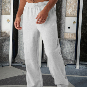 PREDATEX INDUSTRIES High Quality Canvas Lightweight Breathable Men Sports Gray Straight Leg Drawstring <b>Jogger</b> Sweatpants <b>White</b> - Product Image 6