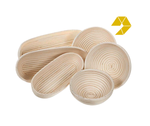 ตะกร้าหวายสำหรับหมักขนมปัง รูปทรงกลมและวงรี ขนาด 9 นิ้ว ปลอดภัยสำหรับเครื่องล้างจานและเตาอบ เป็นมิตรต่อสิ่งแวดล้อม ผลิตในเวียดนาม ราคาขายส่ง - Product Image 1