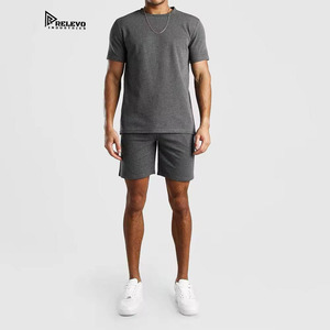 Conjunto de Verano de Alta Calidad para Hombre, Camiseta de Manga Corta Informal y Pantalones Cortos, Traje Deportivo de Dos Piezas - Product Image 4