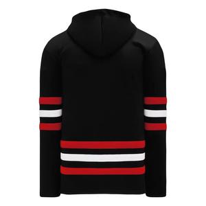 Wholesale Custom Heavyweight 100% Cotton Fleece Hockey Hoodie Embroidered Logo Cheap Lace Ice Hockey Sweater - Product Image 2