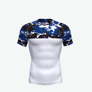 เสื้อคอมเพรสชั่นลายพรางสำหรับผู้ชายแบบกำหนดเอง OEM แบรนด์ส่วนตัว แขนสั้น พิมพ์ลายดิจิทัล ชุดออกกำลังกาย ชุดกีฬา ผู้ผลิต - Product Image 1