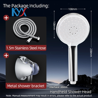 Robinetterie de douche multifonctionnelle haute pression avec douchette à main et fonction eau chaude et froide pour ensemble de douche de bain
