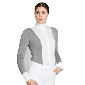 Wholesale Cotton Equestrian Show <b>Shirts</b> for Women Quick Dry Half Sleeve Base Layer Zipper Closure Customizable Colors Sizes - Product Image 1