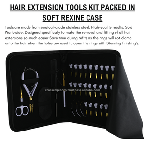 Nuevo kit de herramientas de extensión de cabello al por mayor dentro de Peine de separación y peinado también herramienta de bucle MicroBead agujas y alicates tipo C - Product Image 4