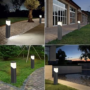 Lampade da Esterno Moderne per Sentieri, Impermeabili, in Alluminio, con Portalampada E26, Lampada a Colonna Cablata per Vialetti e Patii - Product Image 4