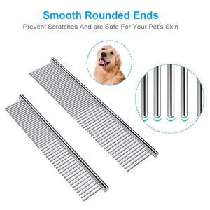 Peigne de toilettage pour animaux de compagnie en acier inoxydable écologique pour chiens et chats |   Peigne démêlant professionnel anti-rouille à 48 dents - Product Image 2