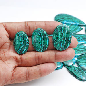 Lote al por mayor de cabujones naturales de crisocola y malaquita sueltos para la fabricación de joyas - Product Image 2
