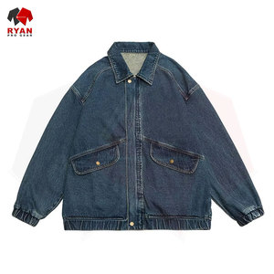 เสื้อแจ็คเก็ตยีนส์ผู้ชายติดกระดุมด้านหน้า ออกแบบเองได้ รับผลิตแบบ OEM ODM สไตล์คลาสสิก แฟชั่นลำลอง - Product Image 6