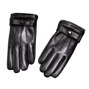 Guantes de Conducción para Hombre, de Piel de Cabra Suave, Transpirables, Ecológicos, con Pantalla Táctil, Dedos Completos, para Deportes al Aire Libre, Esquí de Invierno - Product Image 1