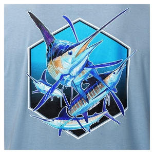 Haut de pêche OEM à manches longues avec protection solaire et masque intégré, maillot de pêche par sublimation en gros, chemise de pêche à manches longues pour hommes - Product Image 5