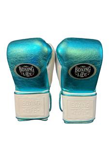 No Boxing No Life Gants de boxe professionnels en cuir de vachette de qualité supérieure à lacets Rembourrage épais à 4 couches Respirant Évacuation de l'humidité - Product Image 4