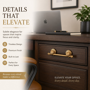 Luxury Vintage Brass Bar <b>Drawer</b> Handle Decorative Cabinet <b>Pull</b> Premium Furniture Hardware for Wardrobes <b>Drawers</b> and Cabinets - Product Image 4