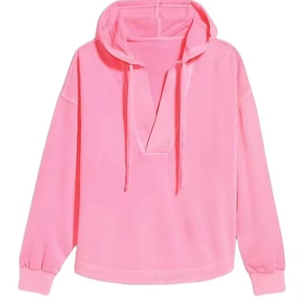 Traje Corto Informal con Capucha para Mujer, 100% Algodón, Forro Polar Transpirable, Personalizado, Térmico, para Invierno - Product Image 1