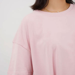 Camiseta Premium Ecológica de Algodón/Fibra de Bambú para Mujer, Suave, Transpirable, con Protección UV, Color Marrón Sólido, Informal, para Uso Diario - Product Image 6