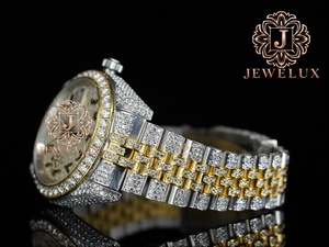 Reloj de Hombre Moderno de Acero Inoxidable con Diamantes Moissanite, Joyería de Lujo para Venta al por Mayor y Minorista - Product Image 3