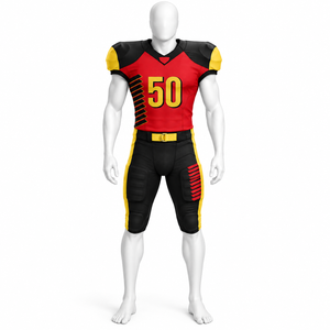 Uniforme de football américain à manches courtes, séchage rapide, best-seller, pour adultes, sur mesure avec logo et numéro personnalisés - Product Image 2