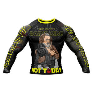 High Quality Unisex Sublimation Printed Breathable Quick Dry 180g Rash Guard Short <b>Sleeve</b> Compression Fit for for BJJ MMA - Product Image 1