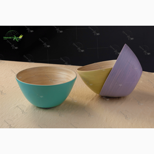 Naturally Vietnamese <b>Bamboo</b> <b>Bowls</b> Beautifully Handcrafted from Sustainable Materials - Product Image 6