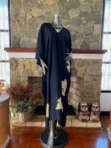 Vestido caftán de rayón Shibori Bleach Tie Dye hecho a mano, talla grande, ropa informal para mujer - Product Image 5