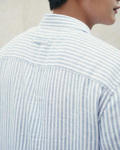 Men's Autumn <b>Short</b>-<b>Sleeve</b> Knitted 100% Cotton Regular Fit Solid Casual Turn-down Collar Breathable Single Button <b>Dress</b> <b>Shirts</b> - Product Image 5