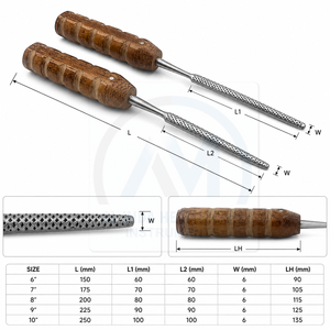 Raspador Óseo Ortopédico, Lima Ósea, Raspador Troquelar de Acero Inoxidable, Instrumento Quirúrgico Manual con Certificación CE - Product Image 2